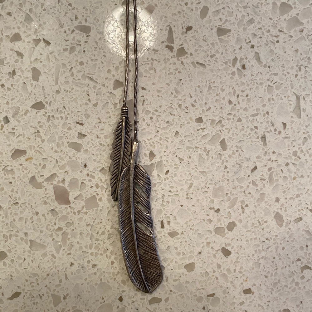 Silver Feather necklace